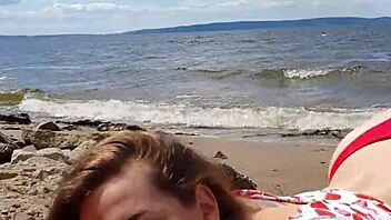 Whoa, this beautiful brunette teen gives an epic close-up blowjob on the river 😍 Cristallgloss in 4K vertical!