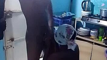 what happens in the kitchen with ebony natural tits and wet pussy doggystyle pt1?