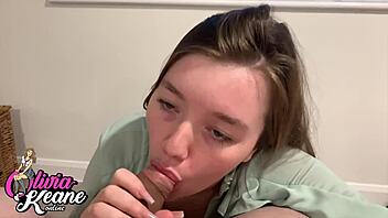 Why Does This Adorable British 18 Year Old Suck Cock And Swallow Cum Outdoors?