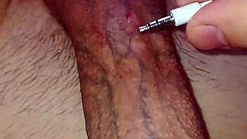 just showing off my pierced dick while i stroke it slowly