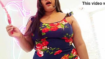 I feel so excited when curvy ebony secretary rides in office with braces