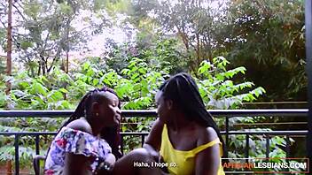 Horny Nigerian BBW lesbians finger and eat wet hairy pussy to orgasm