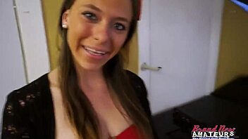 petite busty cloe sucks a cock and gets her wet pussy deeply drilled