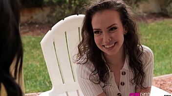 I Feel So Hot Kissing My Friend's Daughter Hazel Paige In Lesbian Scissoring Sex