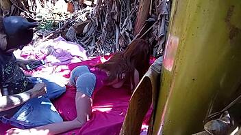 Estorano uses a cusinho sex toy outdoors for fun! 😏