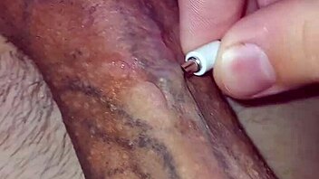 just showing off my pierced dick while i stroke it slowly