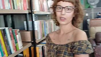 guy takes wet pussy from library babe in raw bareback encounter