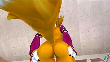 Renamon Furry Stretches in Solo Workout Video