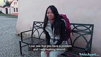 Oh man, like, this public agent guy facialised that stranded Thai girl after pickin her up...