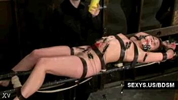 Spanked hard in the garage, then masturbating wildly for punishment relief.