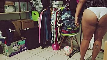 i love watching curvy mexican bbw cleaning the room as voyeur