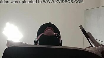 imagine a tied up blindfolded ballgagged milf getting rough mouth pussy ass fuck