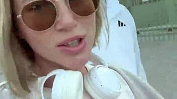 free sfw version of my first ever pornlog with sexy petite blonde flashing outdoors