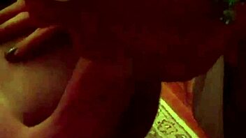 Blonde milf in bikini and glasses drains cock with sloppy blowjob