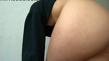 this big sexy ass blonde tries on panties and shows her naked body in high definition