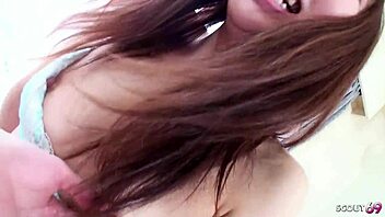 Hey, watch this tiny Japanese teen in her first real amateur POV encounter with a creampie finish!