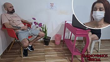 I pulled out my dick and jerked off in the waiting room right in front of the receptionist and I think she saw everything.