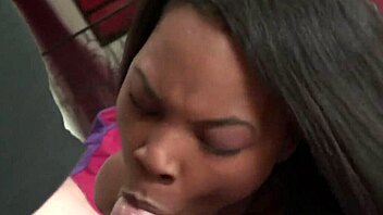 oh, the passion when coffee brown, that uninhibited petite babe, gets her wet pussy licked and stuffed with cumshot facial