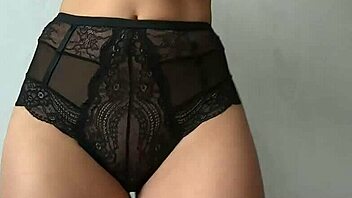 this big sexy ass blonde tries on panties and shows her naked body in high definition