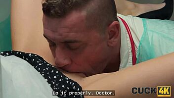 Blonde Czech Wife In Uniform Gets Groped By Sexy Old Doctor During Hardcore Gyno Exam In Hospital