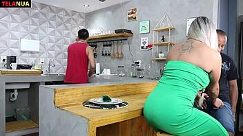 she loves when visitors come over and didn't wait just went right in the kitchen