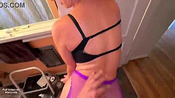 Woman spots private moment during group gathering and reacts unexpectedly in bathroom scene.