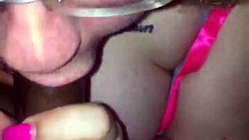 White girl Emily deepthroats that big black monster cock 😈