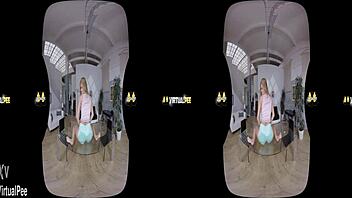 Blonde Chrissy Fox dives deep into wet piss play