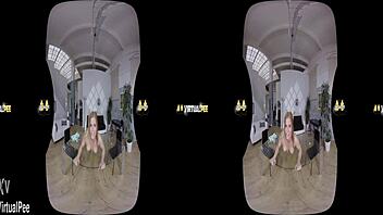 Blonde Chrissy Fox dives deep into wet piss play