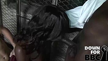 rayne falls loves two bbcs pounding her in wild threeway action