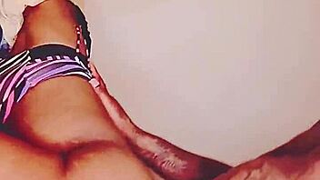 Ebony goddess and tatted king go wild in intense bareback sex session 😈