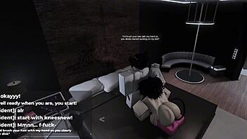 roblox's cutest slut works hard to satisfy me with her big ass moves