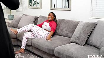 Lyric sky and jayla page dominate big ass big boobs black threesome with rough doggystyle riding on sofa