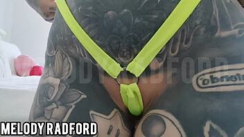 This slutty performer Melody Radford twerks and teases viewers.