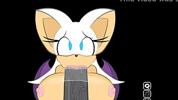 hey, rouge just interrupts shadow to suck on that massive cock in this extra secret game scene