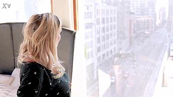 Intense lesbian pussy licking and kissing during gym workout