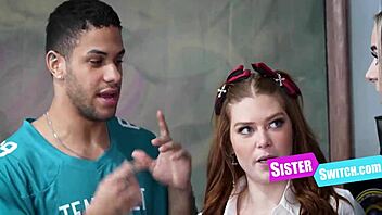 I'm swapping my teen 18+ sis in uniform for my friend's cheerleader sis... oops I mean