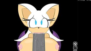 hey, rouge just interrupts shadow to suck on that massive cock in this extra secret game scene