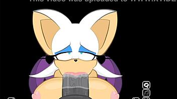 hey, rouge just interrupts shadow to suck on that massive cock in this extra secret game scene