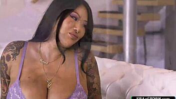 in a wild twist, the busty asian futanari shows off her massive tool in a taboo-free encounter