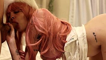 Oh My God, Can You Handle This Straight-Jacket Babe With Pink Hair In Intense POV Action!