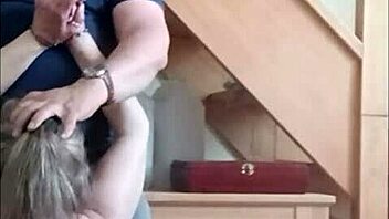 Why does this French housewife turn into a chained submissive whore for public humiliation with ice play, handcuffs, dirty talk, and outdoor blowjob in bondage session?