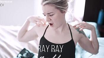 Intense lesbian pussy licking and kissing during gym workout