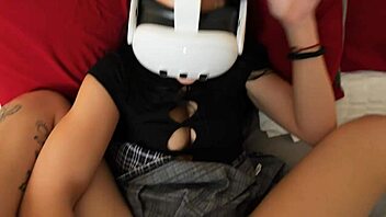 Brunette College Babe Teases in Close-Up Pov, Sliding Cock into Tight Wet Pussy for First-Time Rough Doggystyle Fucking and Cowgirl Riding.