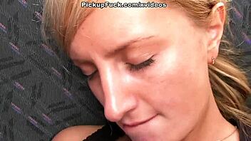 Who would guess a routine pickup turns into wild public car sex with a horny young girl outdoors