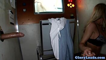 I love getting drilled doggystyle as a glamcore babe at the gloryhole