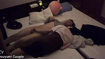 I feel so loved when he gives me knee pillow handjob and I make him cum massively