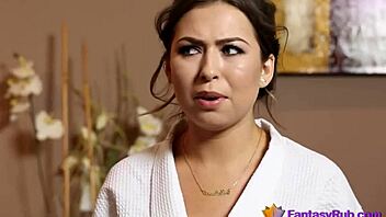 Sexy babe delivers an expert massage before taking on a big hard cock