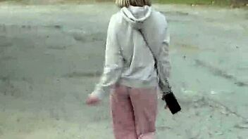 free sfw version of my first ever pornlog with sexy petite blonde flashing outdoors