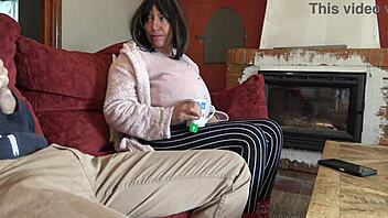 Pregnant Woman Touches Virgin Man's Cock for First Time